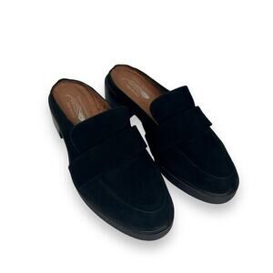 Free People Black Suede Mules